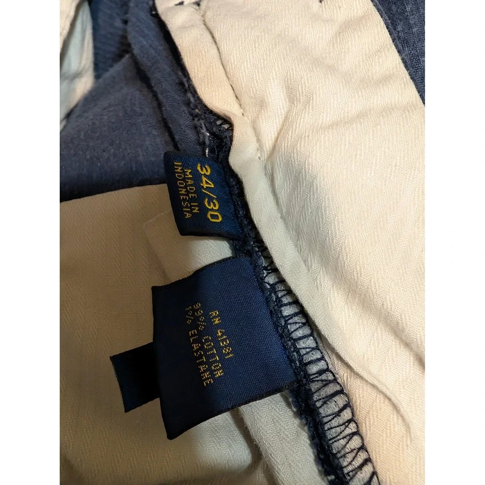Polo Ralph Lauren Mens Corduroy Pants Classic Fit Navy Blue‎ 34x30 READ!